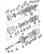 4659993AC - Automatic Transaxle 4 Speed: Overdrive Clutch Hub And Shaft for Chrysler: 200, 300, 300M, Concorde, Pacifica, PT Cruiser, Sebring, Town &amp; Country, Voyager | Dodge: Avenger, Caravan, Challenger, Charger, Dakota, Durango, Grand Caravan, Intrepid, Journey, Magnum, Neon, Nitro, Ram 1500, Stratus | Jeep: Liberty, Wrangler | Ram: 1500, C/V, Dakota, ProMaster 1500, ProMaster 2500, ProMaster 3500 Image