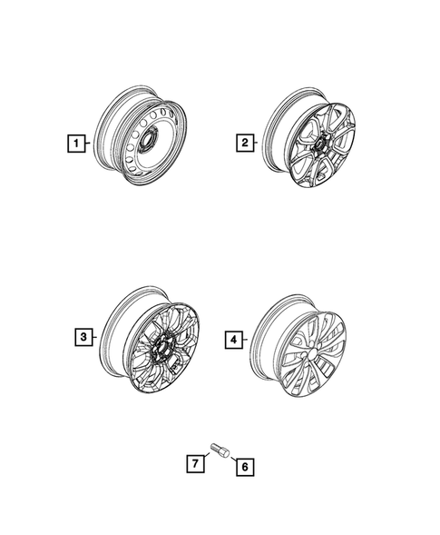 Wheels, Tires and Hardware for 2016 Fiat 500X #0