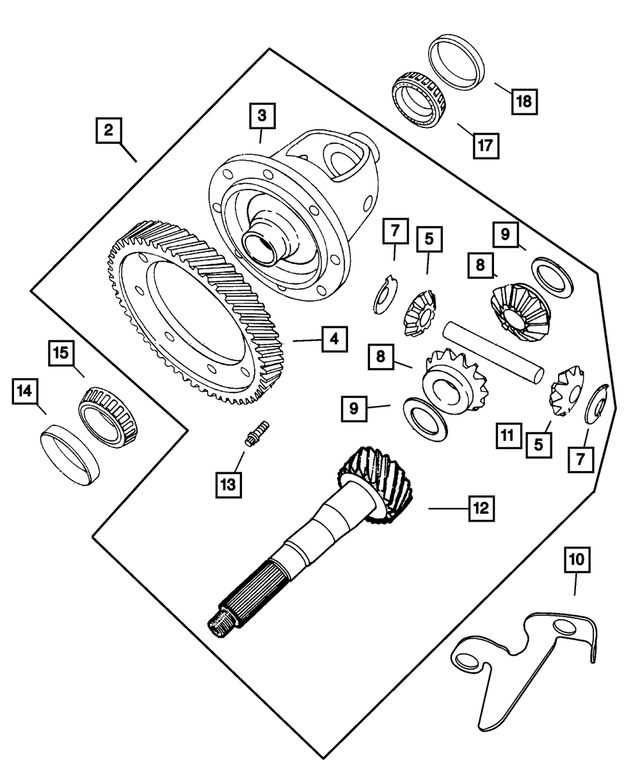 4800212AC - Automatic Transaxle 4 Speed: Transaxle Differential for Mopar Image image