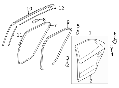 Door & Components for 2012 Kia Optima #0