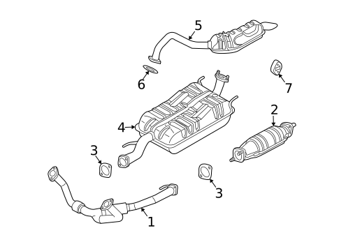 Exhaust Components for 2005 Kia Sorento #0