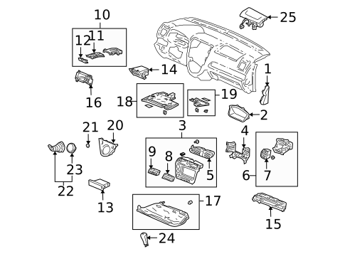 Center Console for 2003 Honda Civic #2