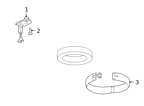 Spare Tire Carrier for 2011 Chevrolet Traverse #0