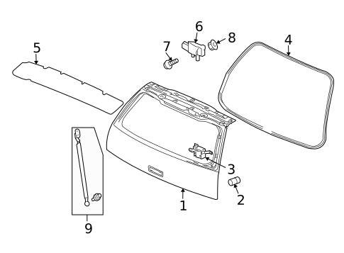 Gate & Hardware for 2004 Mitsubishi Lancer #0