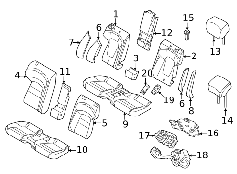 Rear Seat Components for 2023 Porsche Taycan #3