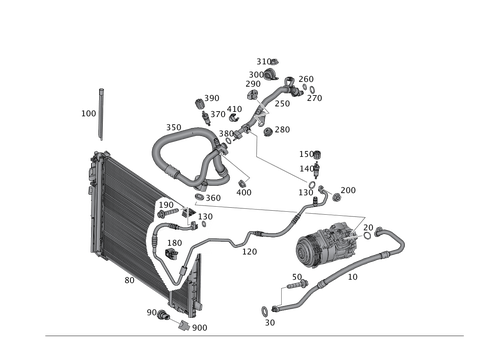 Refrigerant Line Arrangement for 2008 Mercedes-Benz SLK55 AMG #0