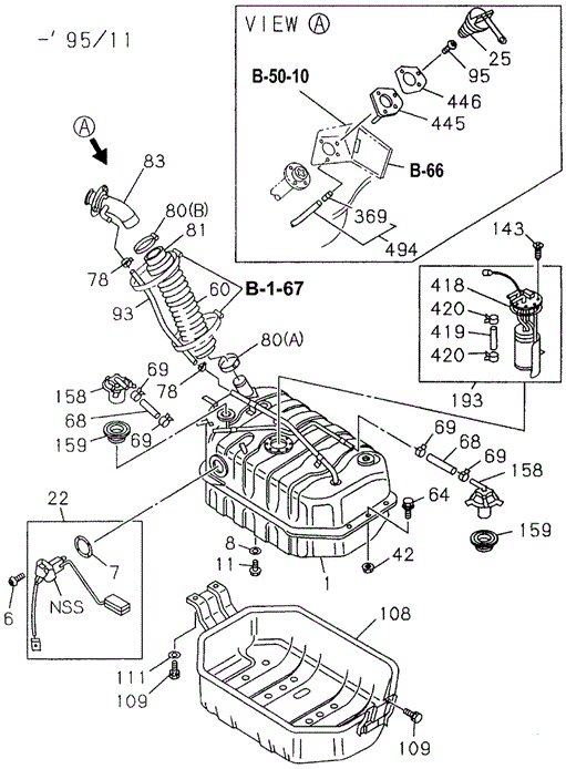 Fuel Tank (1) for 1994 Honda Passport #0
