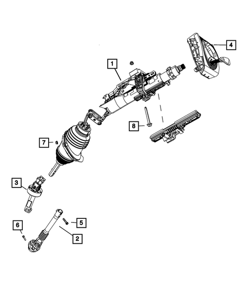 Steering Column and Intermediate Shaft for 2011 Chrysler 300 #1