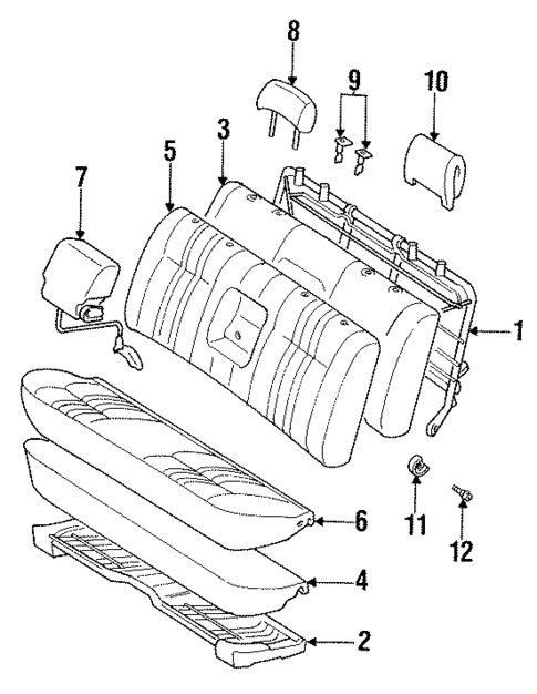 Front Seat Components for 1994 Toyota T100 #0