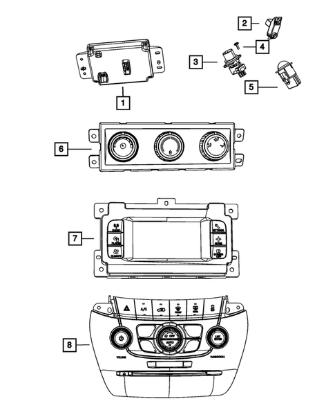 Air Conditioner and Heater Controls for 2012 Dodge Journey #0