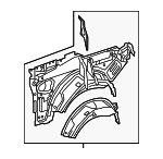 2056300204 - Body: Inner Quarter Panel for Mercedes-Benz Image