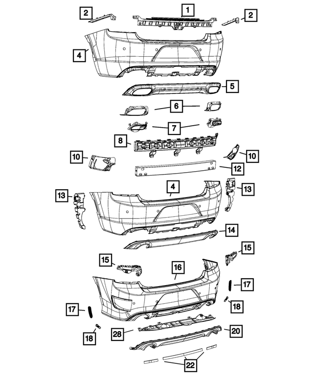 68280727AA - Frame, Bumper and Fascia: Fascia Bracket, Left for Mopar Image