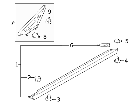 Exterior Trim - Pillars for 2018 Subaru Outback #0