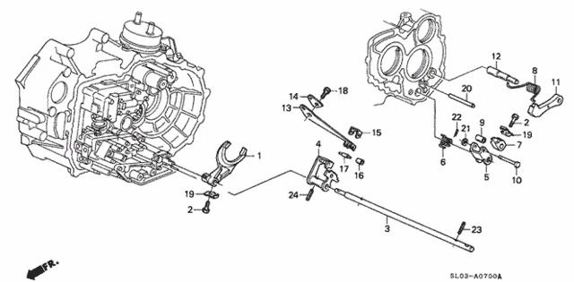 AT Shift Fork - Control Shaft for 1998 Acura NSX #0