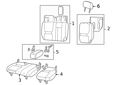 Rear Seat Components for 2003 Land Rover Freelander #0