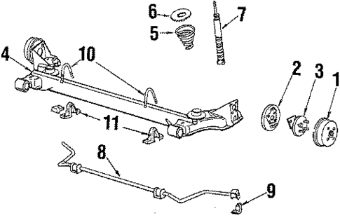 Rear Suspension for 1985 Pontiac J2000 Sunbird #1