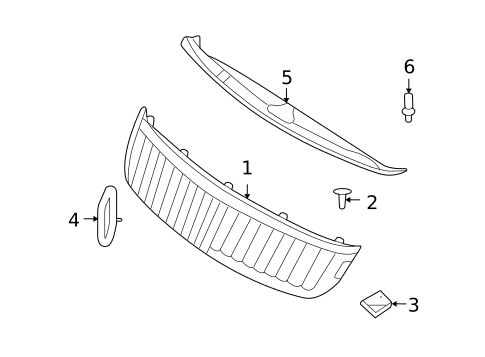 Grille & Components for 2008 Lincoln MKZ #0
