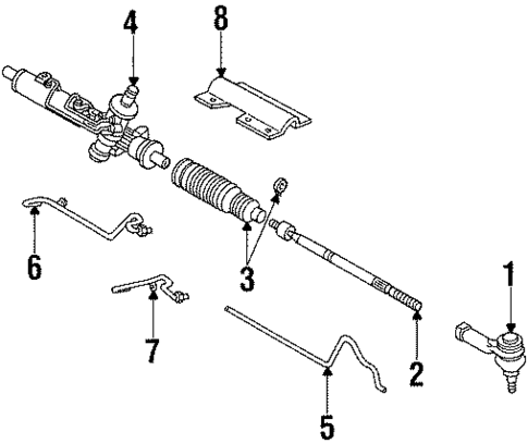 Steering Gear & Linkage for 1995 Mercury Mystique #0
