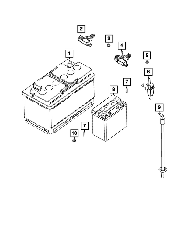 « 68715228AA – Electrical : Ensemble De Rangement Batterie pour Mopar Image »