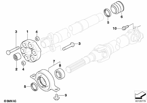 Prop Shaft, Single Components for 2011 BMW 128i #0