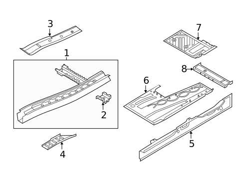 Floor & Rails for 2017 Porsche Cayenne #0