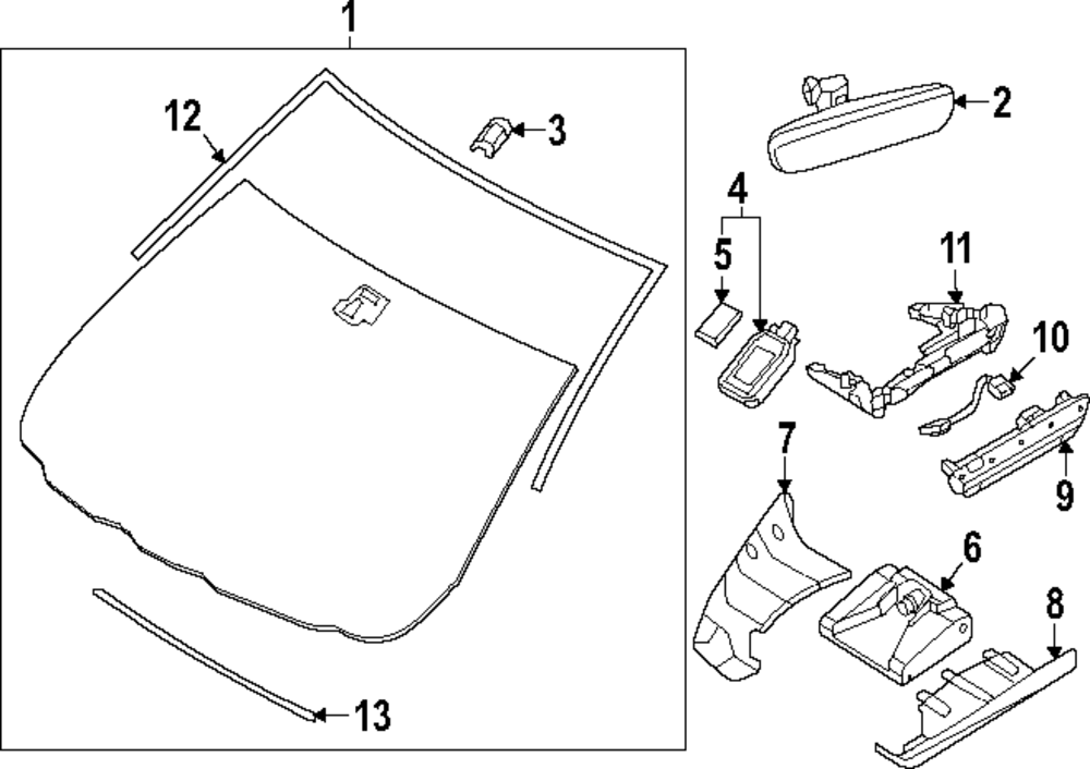 DGJ3-63-900 - Windshield - 2020-2023 Mazda CX-30 | mazdaswag.com