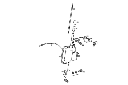 Antenna for 1986 Mercedes-Benz 190 E #1
