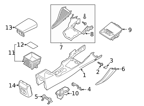 Center Console for 2019 Genesis G70 #1