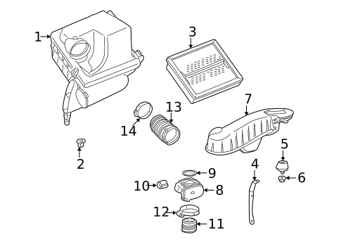 Air Intake for 2003 Mercedes-Benz SLK 230 #0