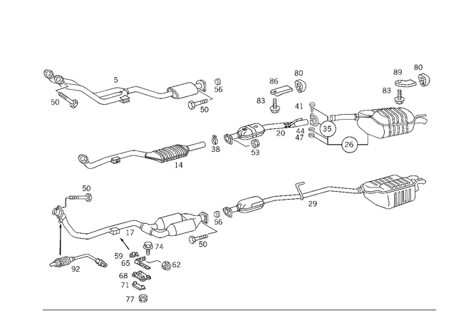 2024902620 - Exhaust System: Exhaust Pipe for Mercedes-Benz: C230 Image image