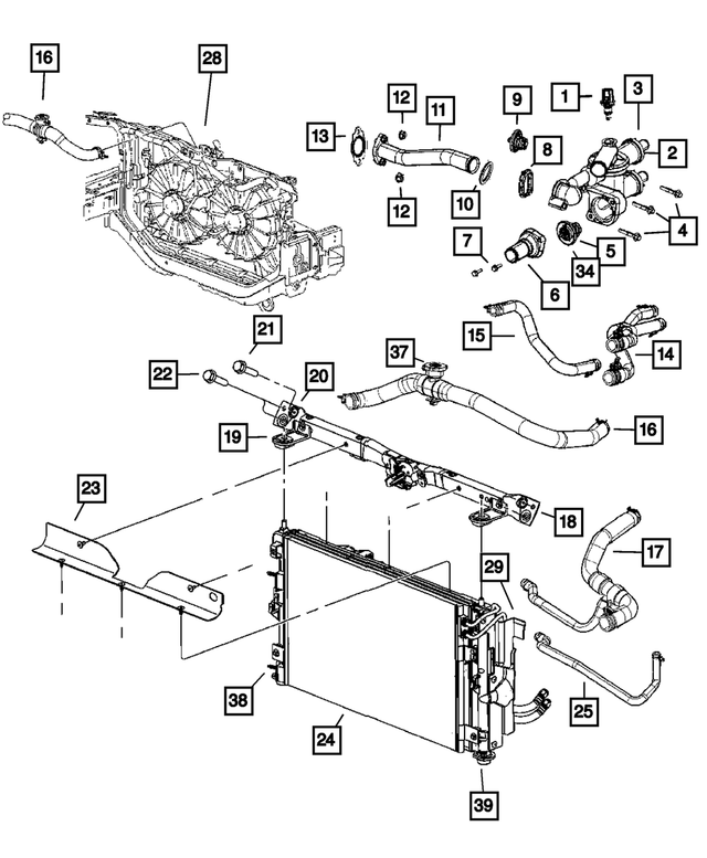 4884569AB - Cooling: Adapter for Mopar Image