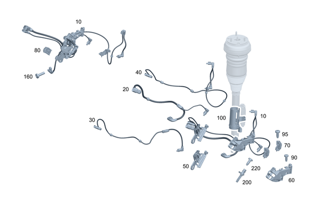 2235403040 - Electrical Equipment and Instruments: Electrical Wiring Harness for Mercedes-Benz: 350SD, S500 Image image