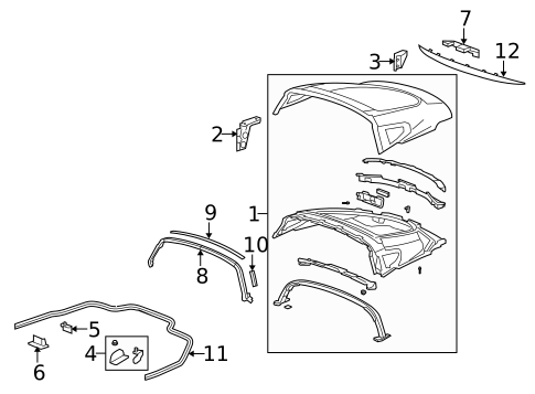 Roof & Components for 2009 Pontiac Solstice #0