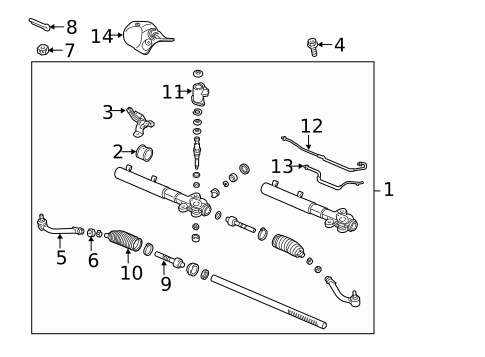 Steering Gear & Linkage for 2011 Kia Sorento #0