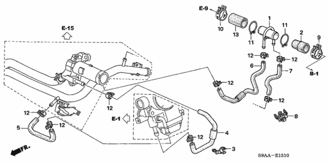 Water Hose for 2006 Honda CR-V #0
