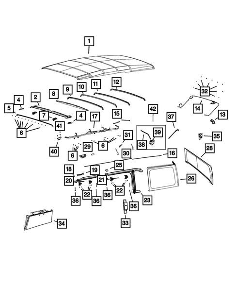 Roof for 2020 Jeep Wrangler #0