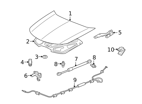 Hood & Components for 2011 Acura TL #0