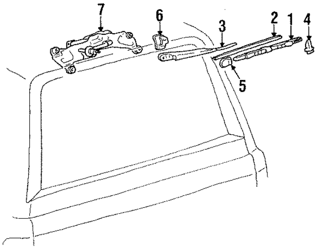 8522022461 - : Back Glass Wiper Blade (Rear) for Toyota Image