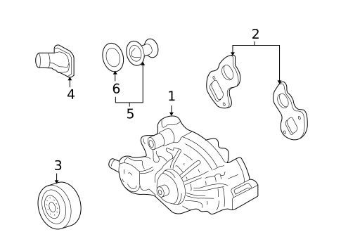 Thermostat & Housing for 2010 Hummer H3 #0