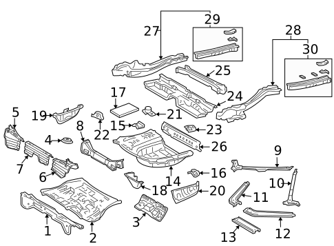 Rear Floor & Rails for 2005 Toyota Solara #0