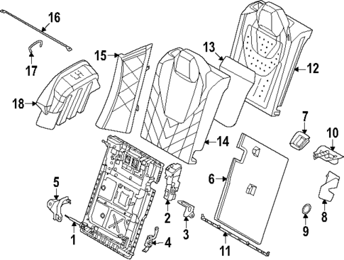 Rear Seat Components for 2025 BMW XM #0