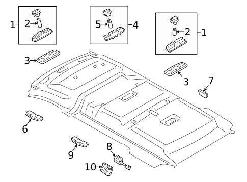 Overhead Lamps for 2014 Ford Transit Connect #0