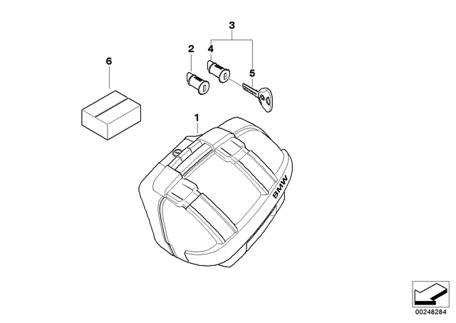 51257688841 - : Lock Cylinder Set For Case for BMW-Motorrad Image