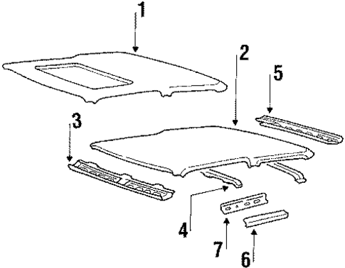 Roof for 1986 Isuzu I-Mark #0