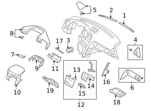 Instrument Panel Components for 2013 Nissan GT-R #0