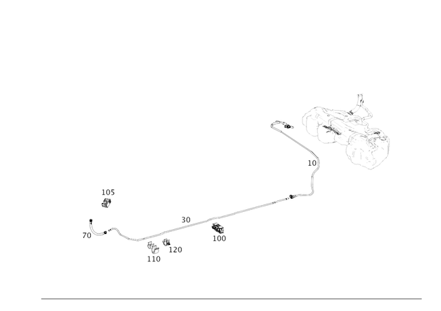 2534760101 - : Fuel Line for Mercedes-Benz Image