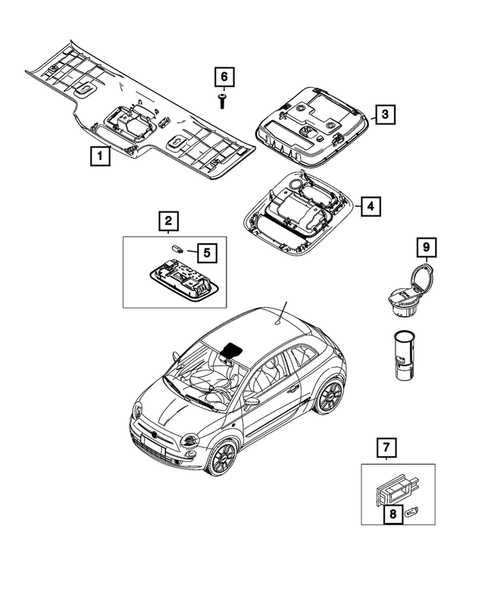 Lamps, Interior and Exterior for 2024 Fiat 500E #3