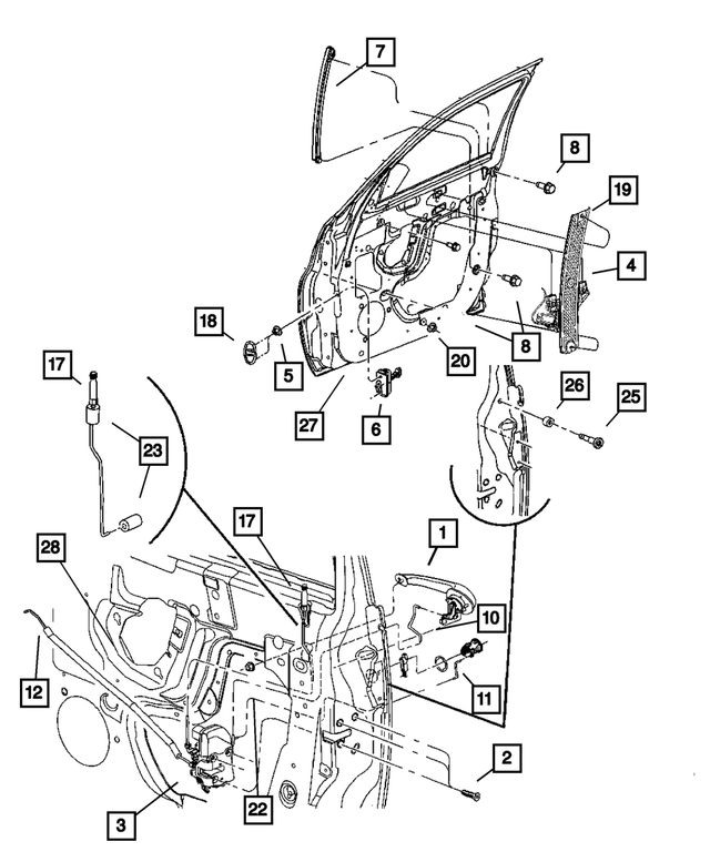 4724645AB - Doors, Door Mirrors and Related Parts: Outside Handle To Latch Link, Left for Mopar Image