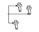 6513345AA - Engine: Motor Mount Bolt for Mopar Image