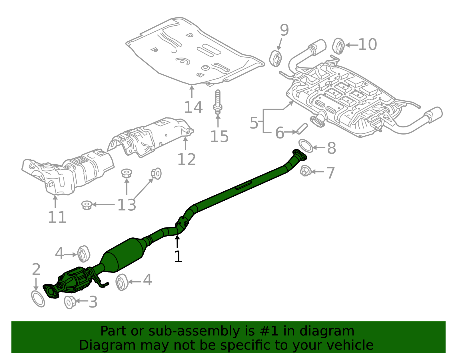 PYL5-20-55XB - Converter & Pipe 2018-2021 Mazda 6 | Mazda-Parts